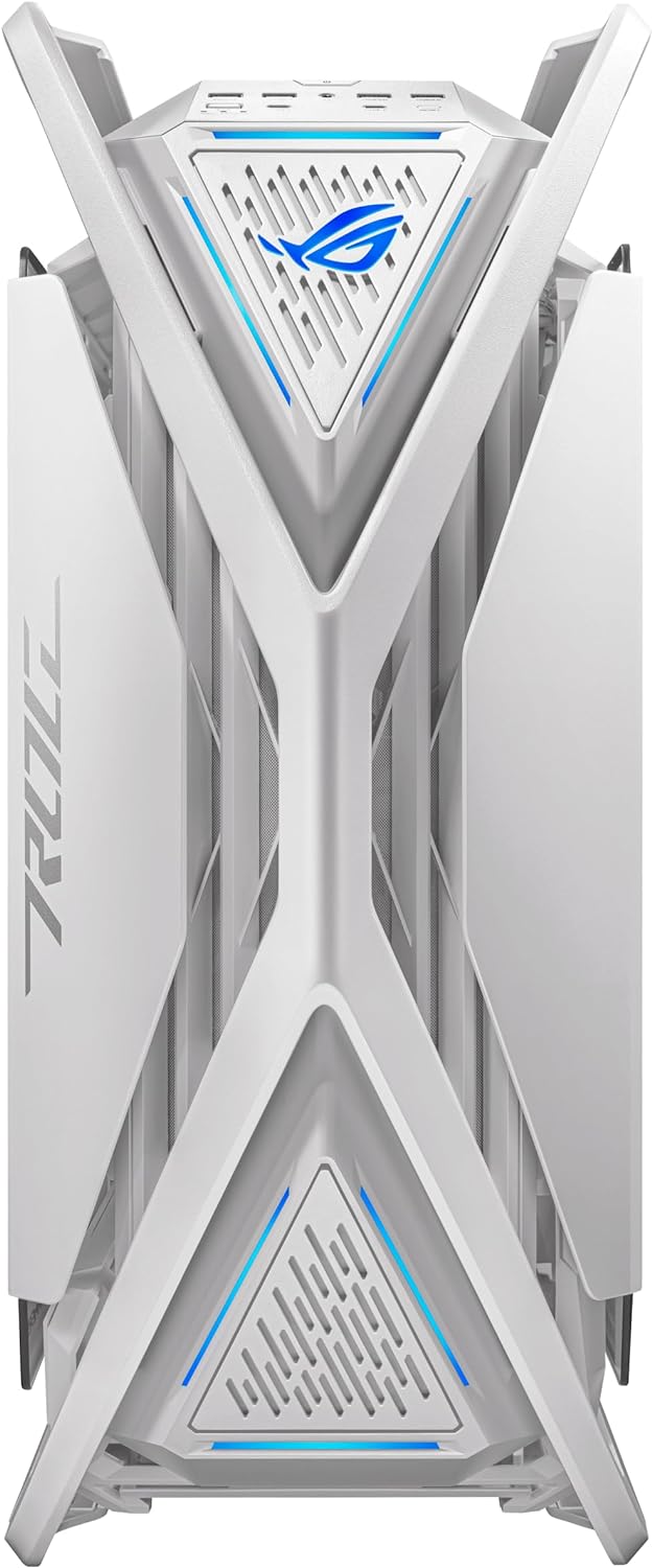 ASUS ROG Hyperion GR701 EATX – Carcasa para computadora de torre completa con estructura semiabierta, paneles laterales sin herramientas, soporta