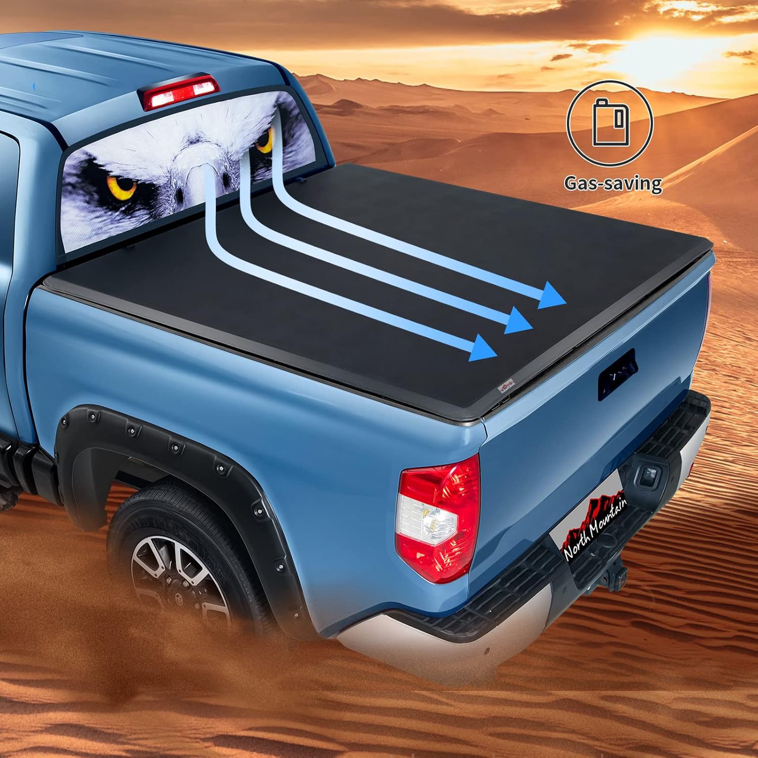 North Mountain Cubierta enrollable Tonneau para caja de camioneta ChevyGMC de 6.5 pies, se adapta a Chevrolet 1988-2000, GMC C1500, C2500, C3500,