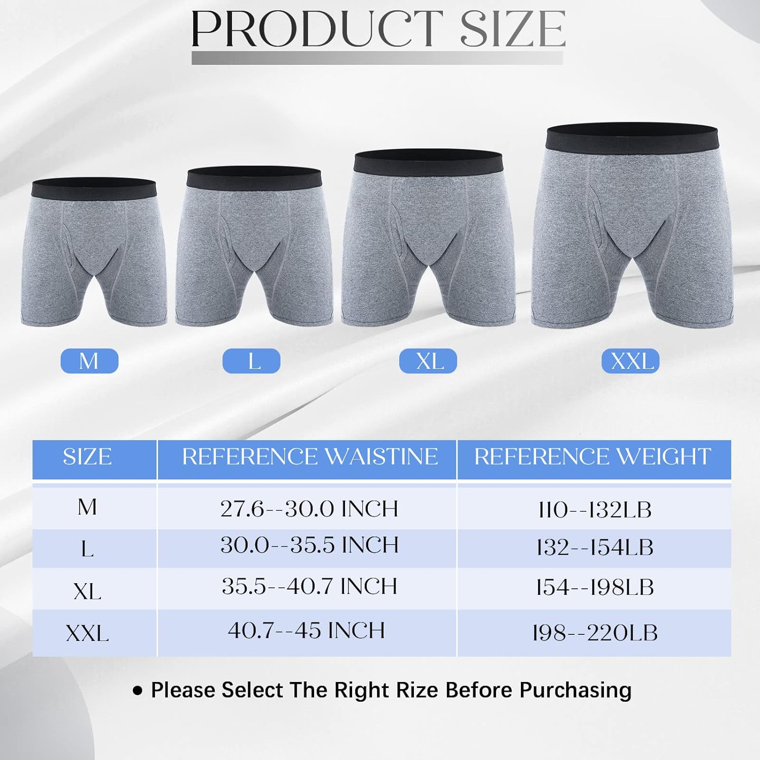 Ropa interior para incontinencia de 6 piezas para hombre, de absorción, lavable, a prueba de fugas, de algodón, protectora, ropa interior y ropa