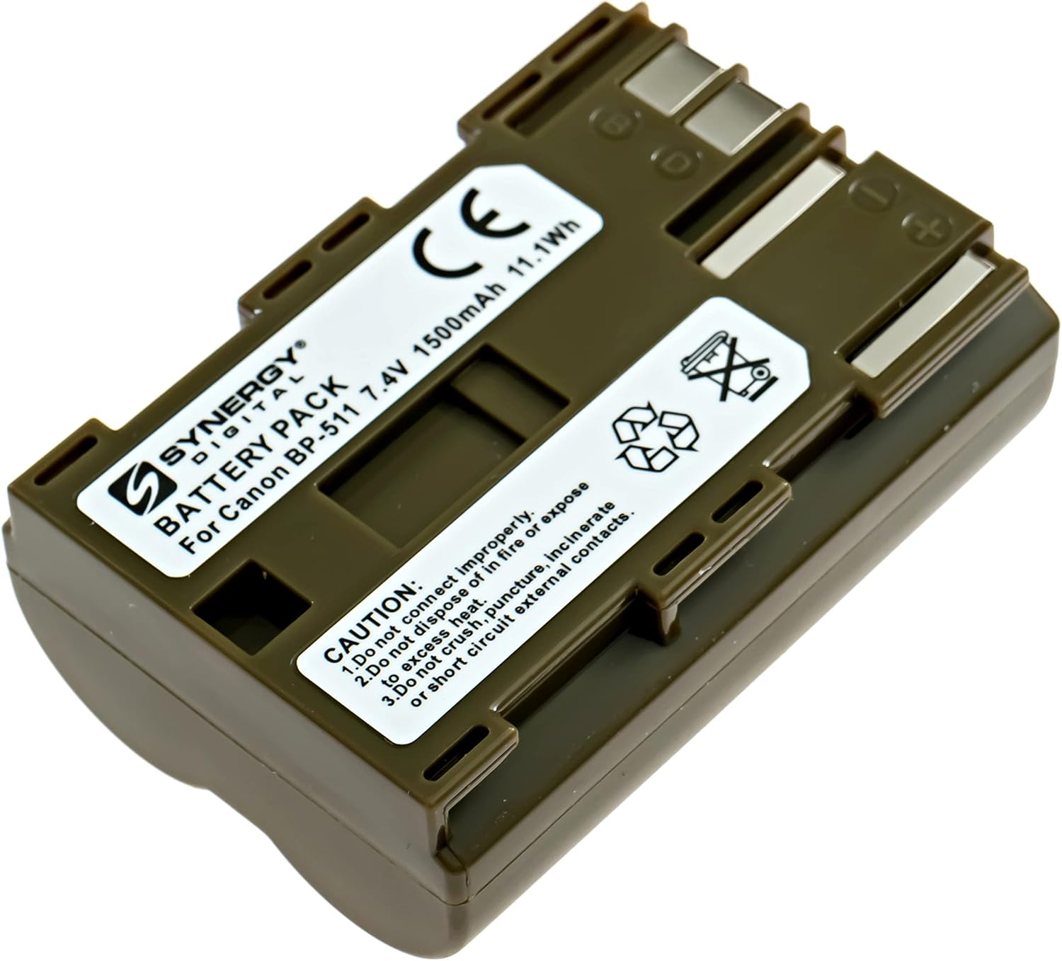 Synergy Digital Baterías para cámara, compatibles con cámara digital Canon EOS 40D, (iones de litio, 7.4V, 1500 mAh), repuesto para batería Canon