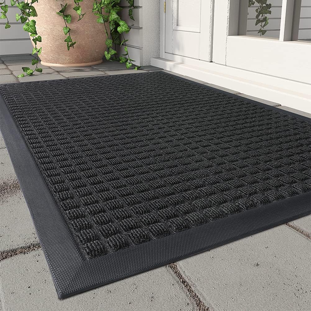 MontVoo – Tapete para puerta delantera, tapete de entrada exterior, tapete para puerta interior y exterior para entrada, tapete de bienvenida grueso