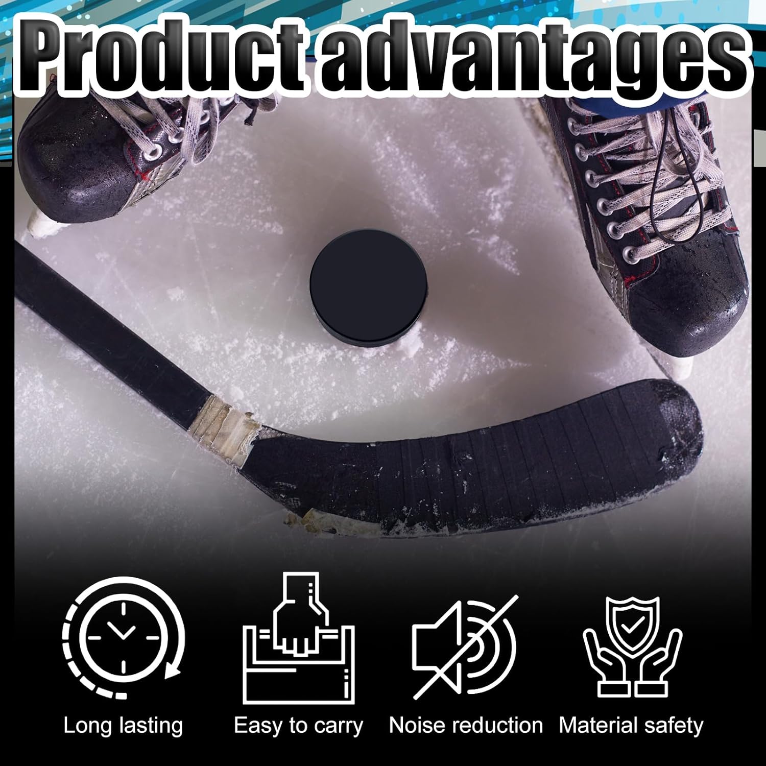 Liliful Discos deportivos de espuma de hockey sobre hielo de 3 pulgadas para practicar y entrenamiento clásico con bolsa de malla para uso en