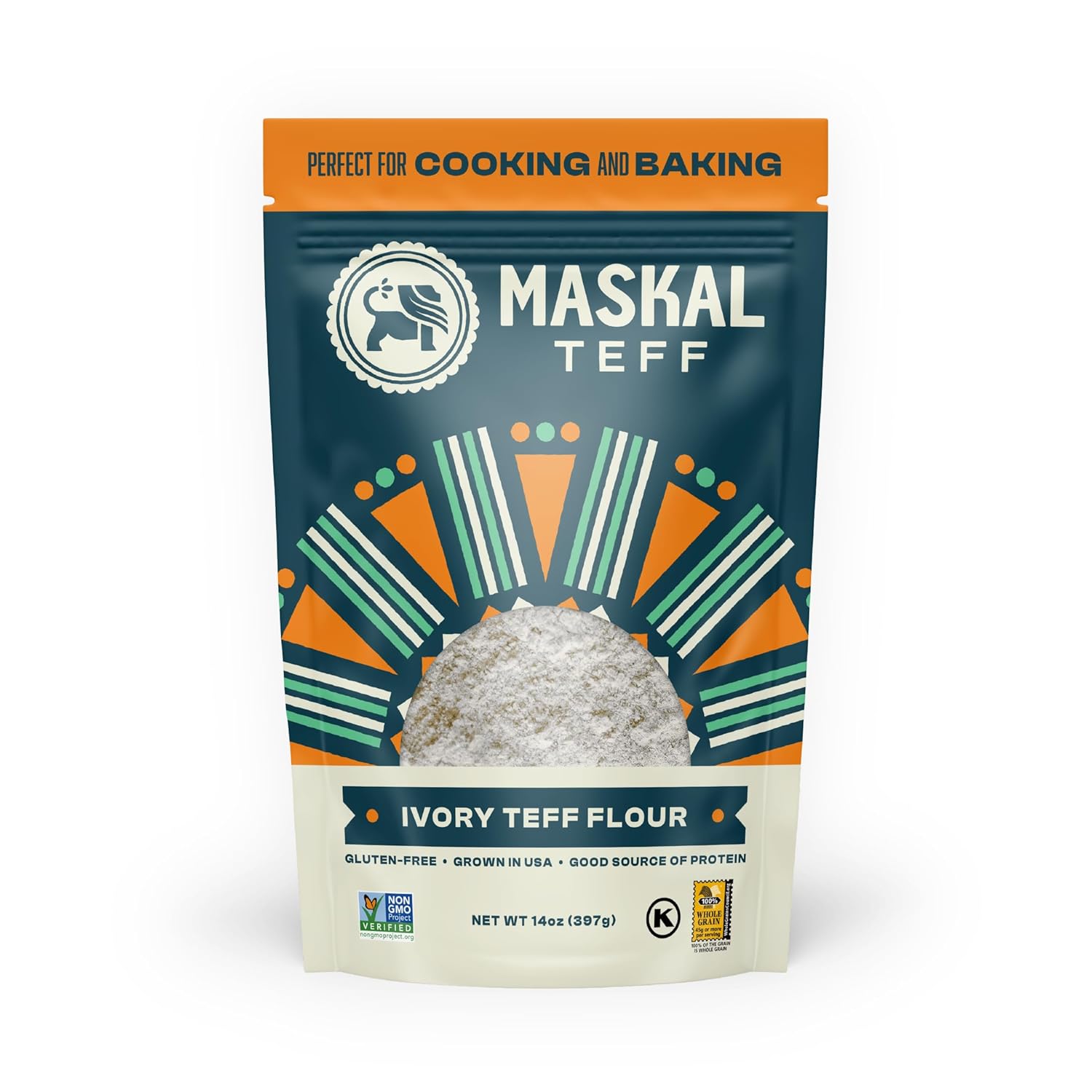 Maskal Teff Harina de Teff de marfil, 14 onzas