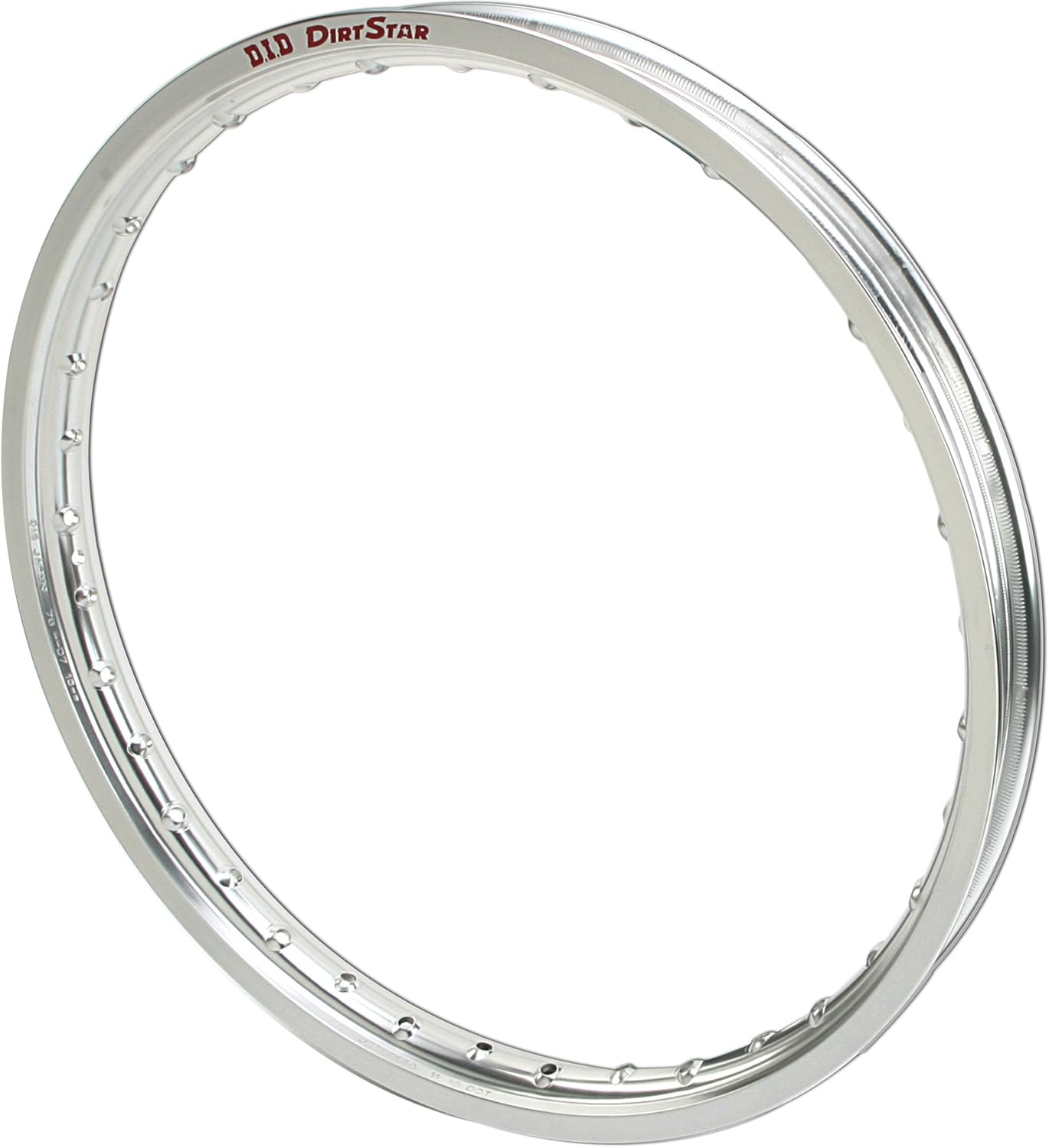 D.I.D. DID 21X160VS01Y Dirt Star Silver – Llanta plateada de 21″ x 1.60″ 36h