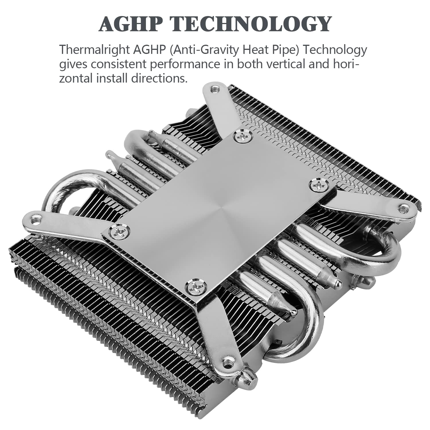 Thermalright AXP90-X36 Enfriador de aire de CPU de bajo perfil, altura de 1.417 in, ventilador PWM delgado TL-9015, tecnología AGHP, para AMD