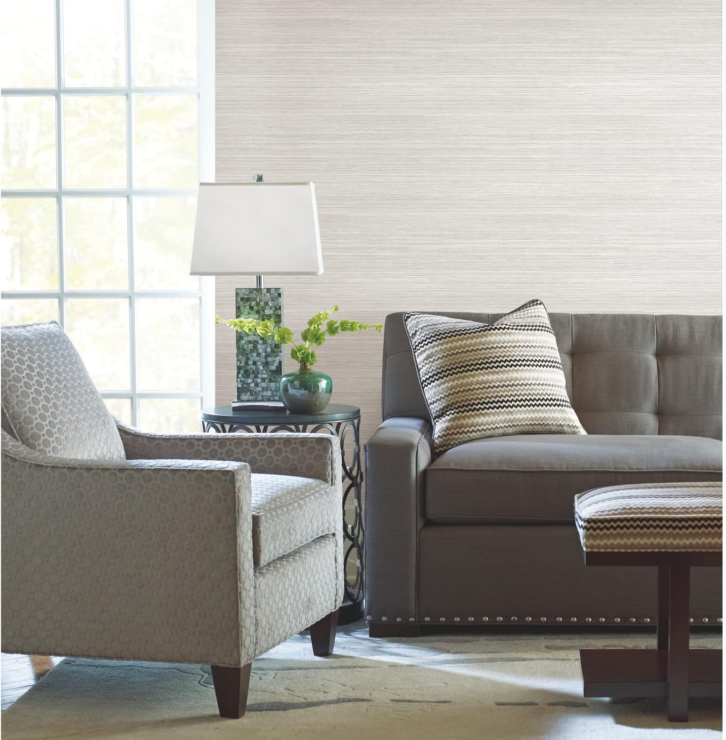 York Wallcoverings PSW1279RL – Papel tapiz para despegar y pegar con diseño de cola de gata, color blanco