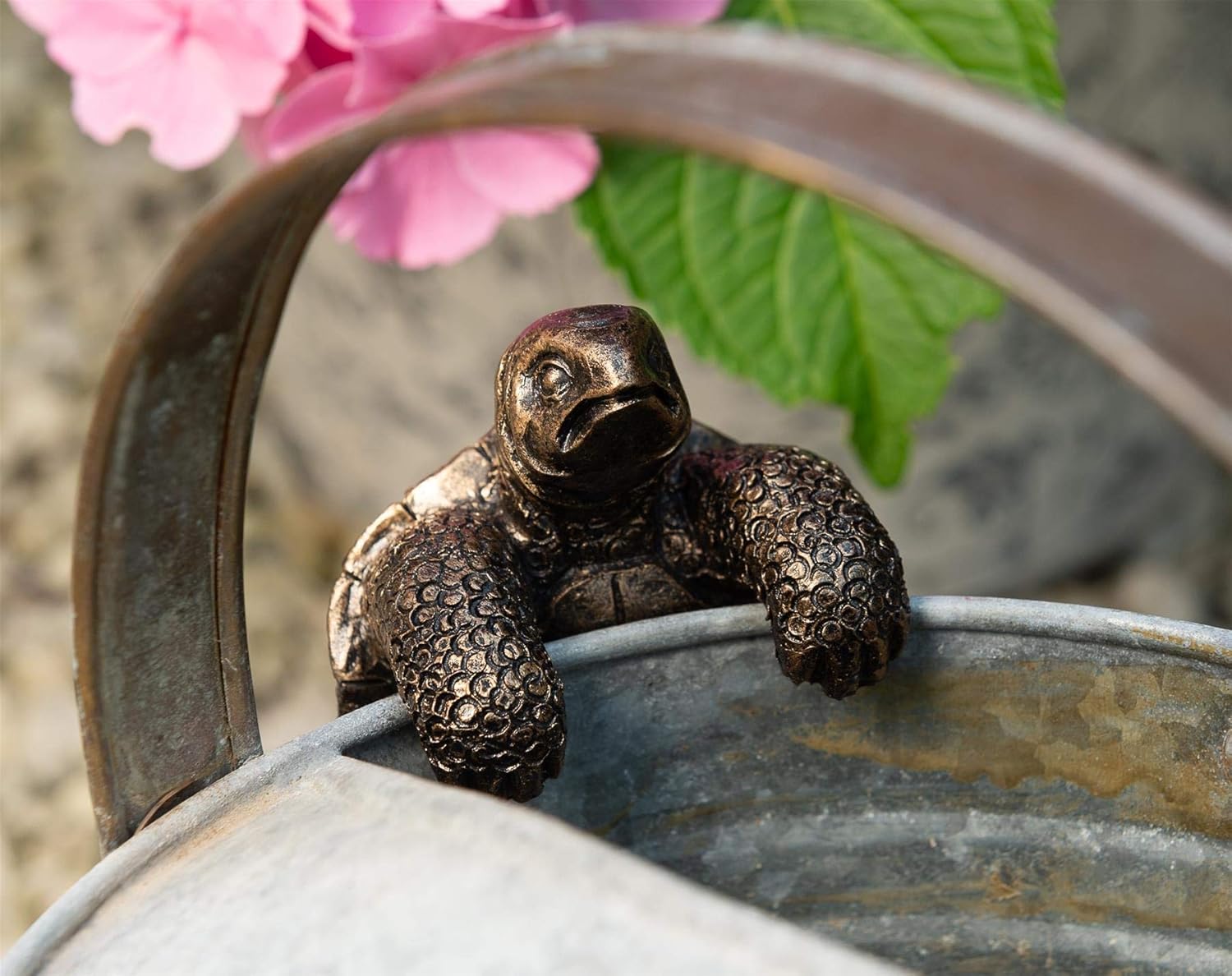 Figura de tortuga hecha a mano para macetas, adorno decorativo para patio, figura de maceta de flores