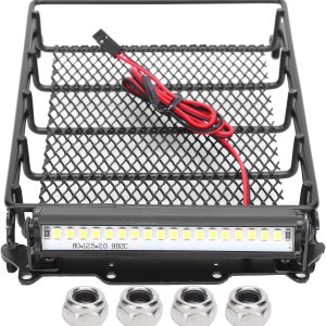 Alomejor RC Car Roof Rack RC Roof Luggage Storage Box Top Carrier con 4 tuercas para MN D90 99S RC modelo de coche Alomejor RC Car Roof Rack RC Roof Luggage Storage Box Top Carrier con 4 tuercas para MN D90 99S RC modelo de coche