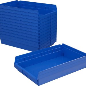 Akro-Mils 30178 – Caja de plástico para estantes anidados, (18 x 11 x 4 pulgadas), azul, (paquete de 12) Akro-Mils 30178 – Caja de plástico para estantes anidados, (18 x 11 x 4 pulgadas), azul, (paquete de 12)