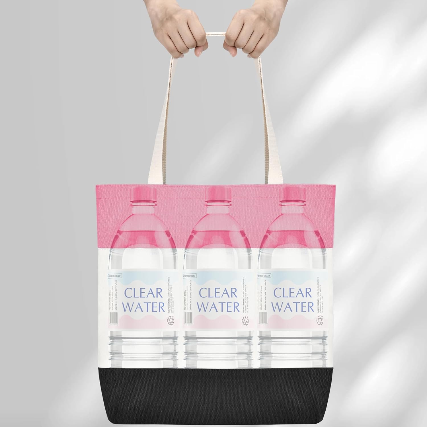 Initial Tote Bag for Women Canvas Beach Travel Bag Personalized Reusable Grocery Bags Gifts for HerWomenBridesmaidsGirls