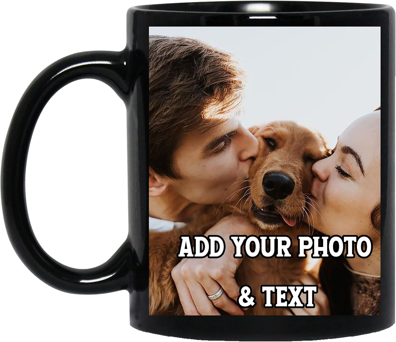 Sweet Love – Taza de café personalizada con texto y imagen, taza personalizada con nombre de foto en la taza, añade varias imágenes para regalo de