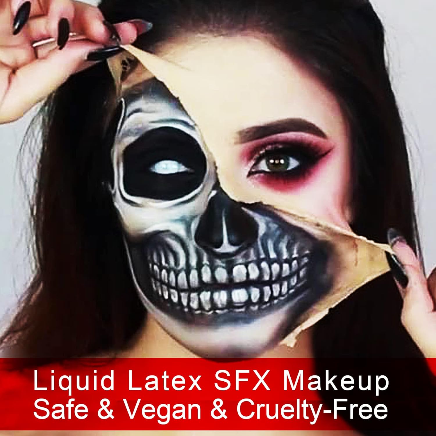 Yeweian SFX – Maquillaje líquido de látex SFX, 2.1 onzas, monstruo de Halloween, payaso zombi, látex para quemaduras escaldadas, cicatrices, cortes,