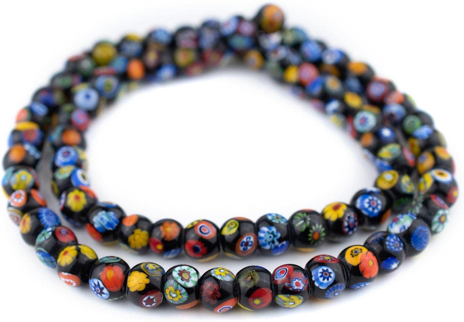 TheBeadChest – Cuentas redondas Millefiori prémium (0.394 in)
