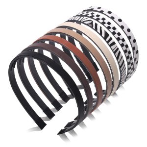 Santoddle Diademas de cuero para mujer, 8 diademas delgadas de piel sintética para niñas, aro fino neutro, bandas antideslizantes de 0.4 pulgadas Santoddle Diademas de cuero para mujer, 8 diademas delgadas de piel sintética para niñas, aro fino neutro, bandas antideslizantes de 0.4 pulgadas