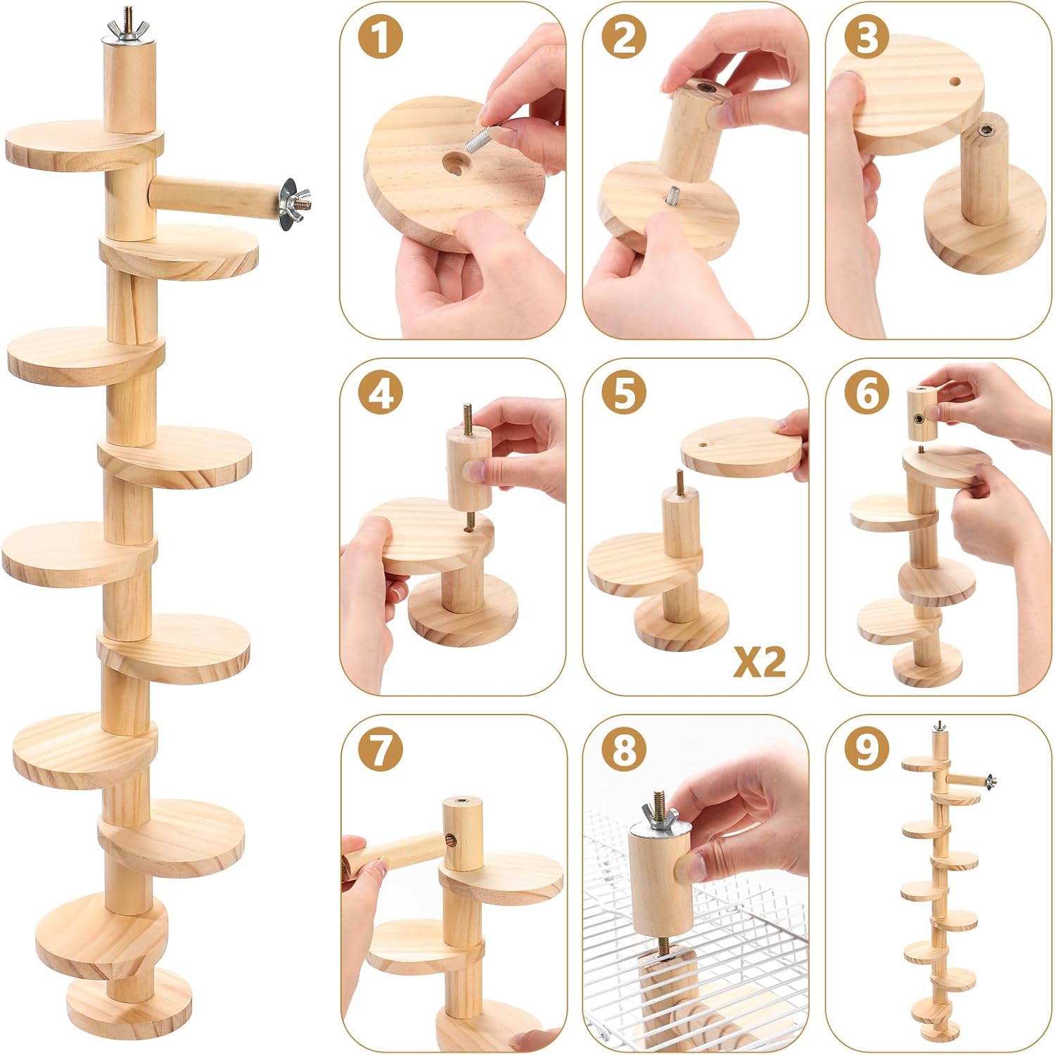 22 accesorios para jaula de hámster y crame de escalada de hámster proporcionan una plataforma de juego más grande en la jaula para ayudar al