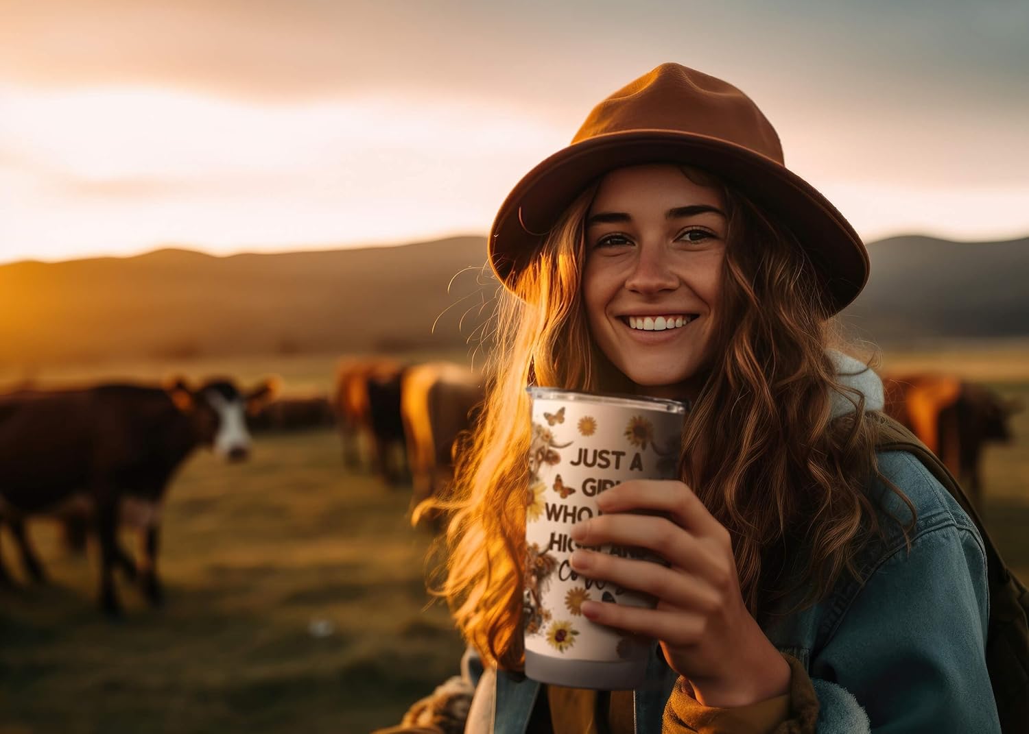 Vaso de vaca de 20 onzas, taza de acero inoxidable, regalos de vaca de las tierras altas, regalos de vaca para mujeres, regalos temáticos de vaca,