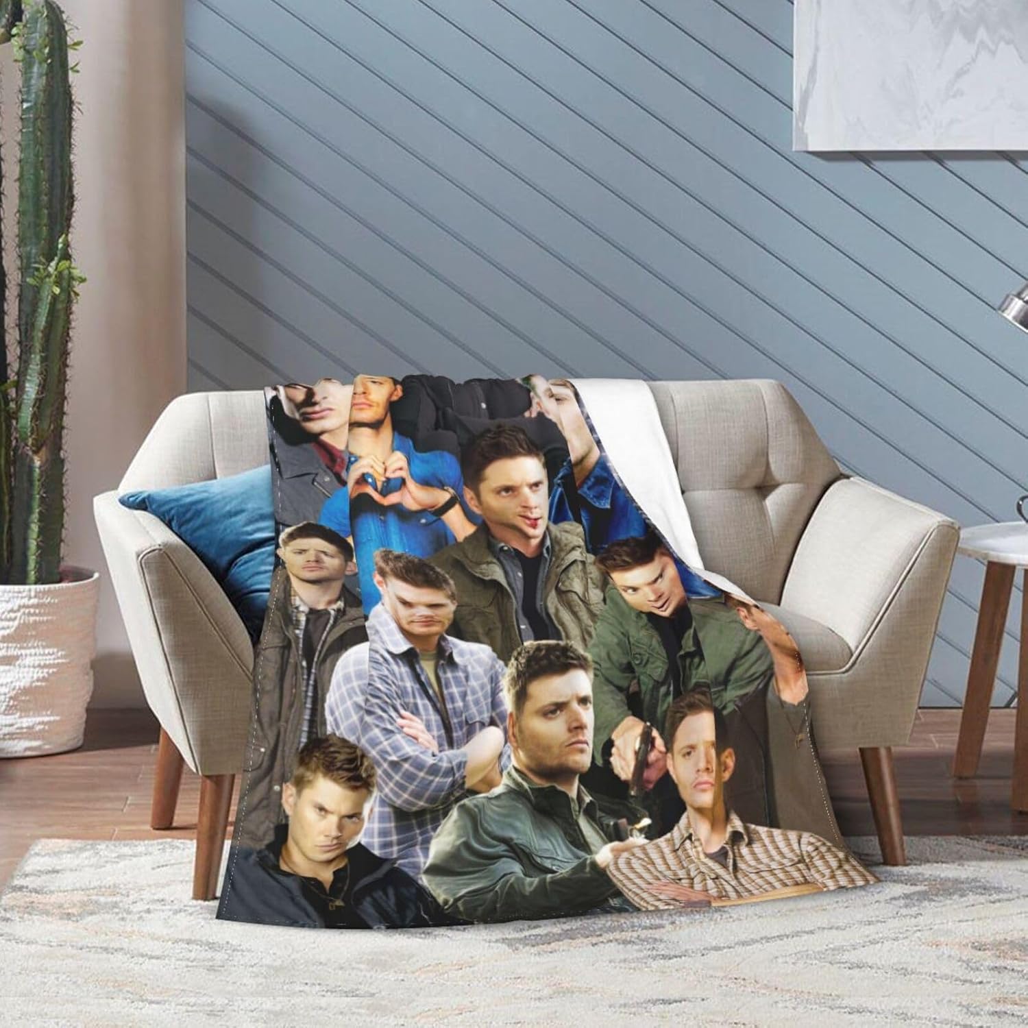 Manta Jensen Ackles, suave y cómoda, manta de lana polar para sofá, oficina, coche, camping, yoga, viajes, decoración del hogar, acogedora manta de