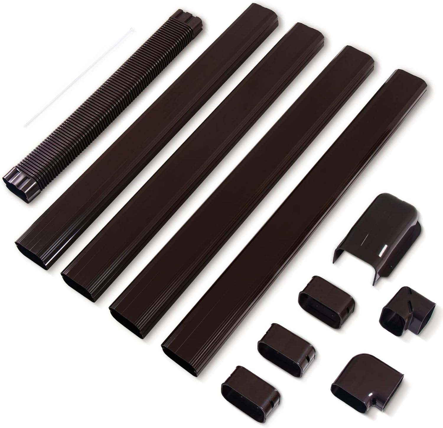 LyPrem Kit de cubierta decorativa de PVC para aire acondicionado de 5 pulgadas y 17 pies para mini split y central de aire acondicionado y bomba de
