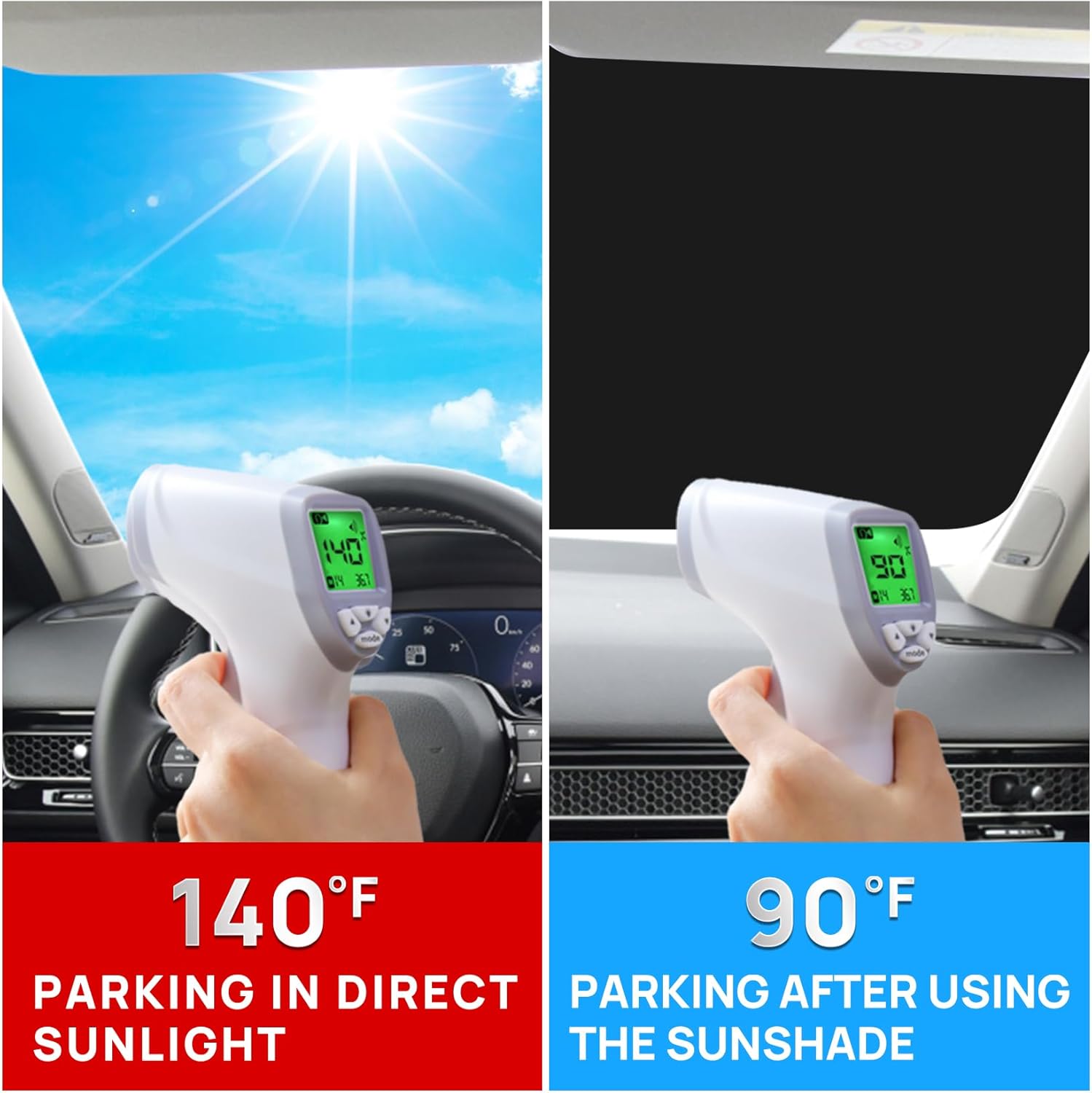 PSLER Parasol personalizado para parabrisas de automóvil, protector plegable para parabrisas de automóvil, ajuste personalizado para RAV4 2013-2018,