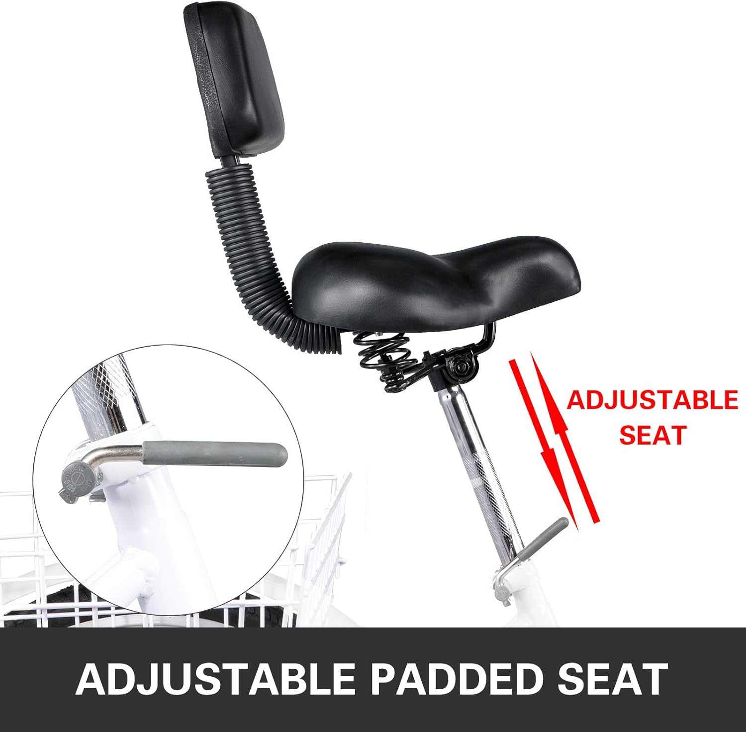 Triciclo para adultos de 24 pulgadas, 7 velocidades, 3 ruedas para adultos, bicicleta de tres ruedas para adultos, triciclo plegable para adultos,