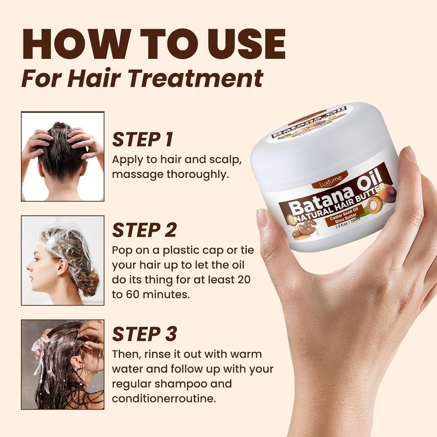 Aceite de batana natural adecuado para todo tipo de cabello, aceite de batana crudo que mejora la fuerza del cabello, previene la pérdida de