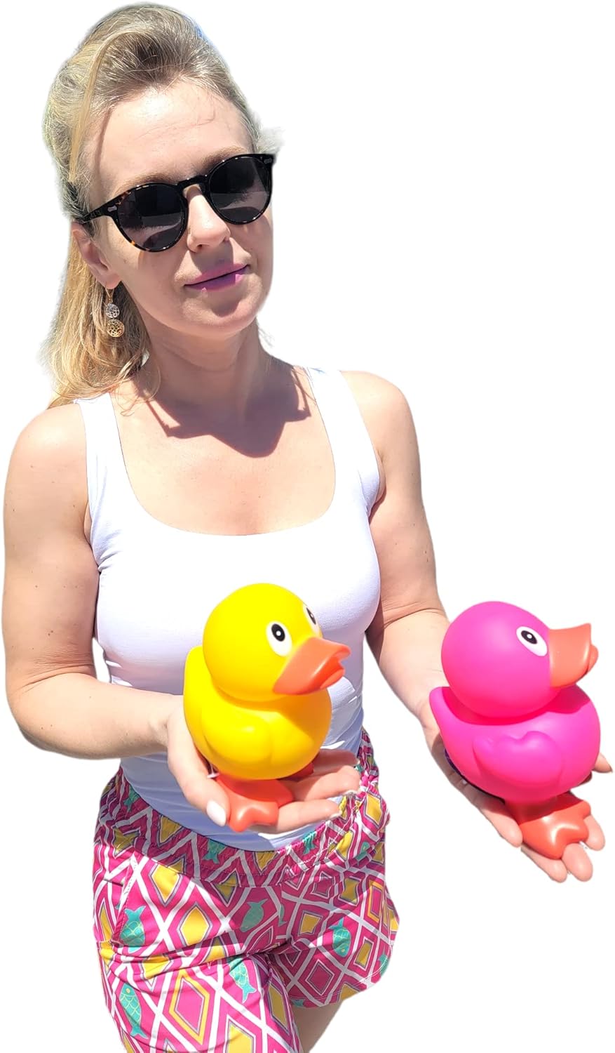 Patos de goma grandes de 5.5 pulgadas de alto (pato púrpura) coleccionables coloridos patos ideales para exhibir el tablero y jugar en el baño