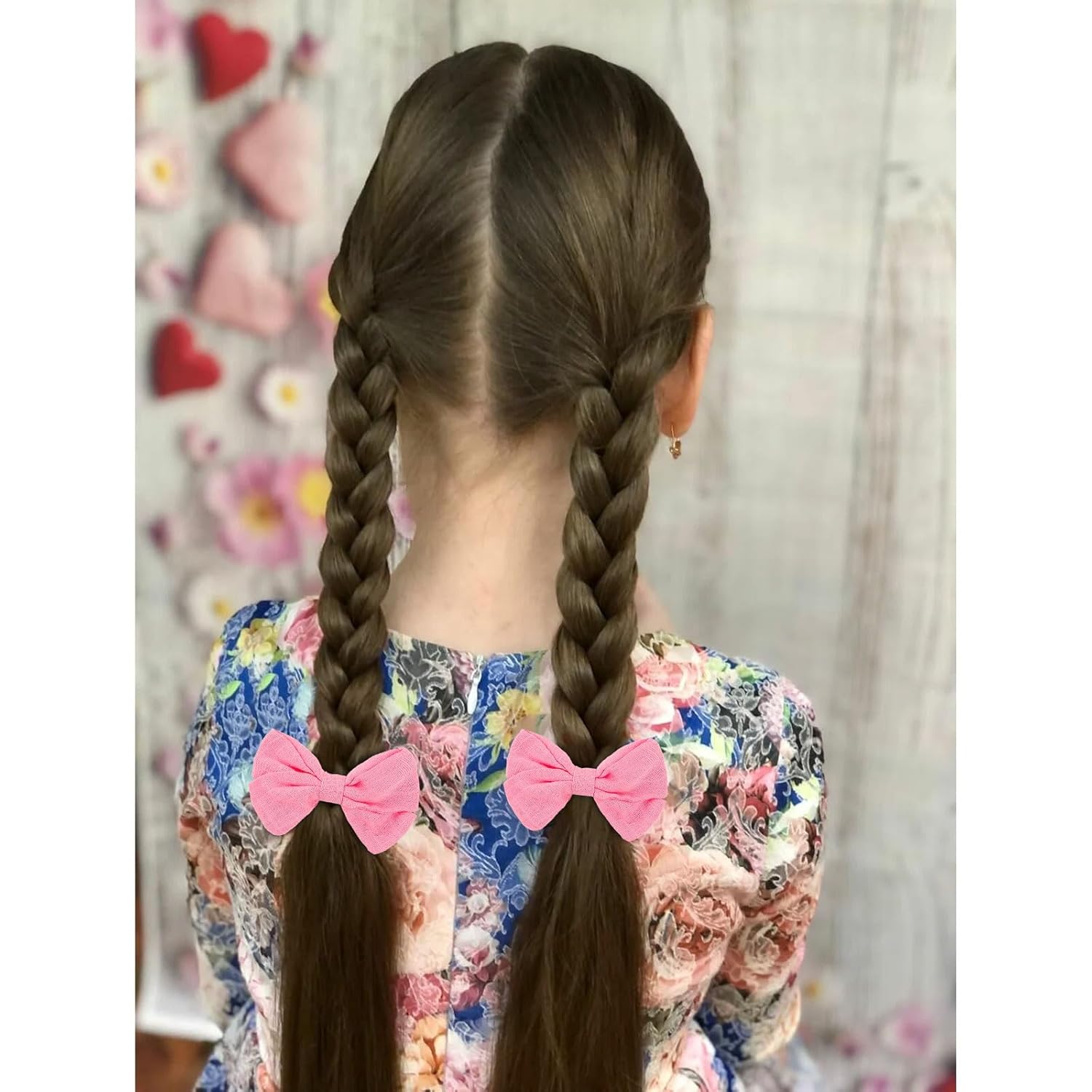 Casoty 6 lazos pequeños para el pelo para niñas, pinzas para el pelo francés, pasadores de pelo rojo, azul, amarillo, verde, pinzas de lazo de tela,