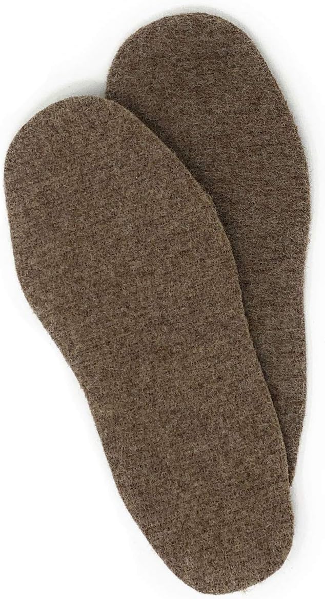 Warrior Alpaca Socks – Plantillas y forros de fieltro 100% lana de alpaca para zapatos y botas, 1 par – Mantente calientefresco naturalmente – Corta