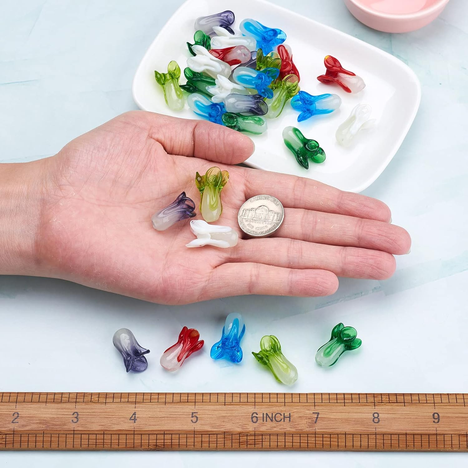 Craftdady Vegetable Food Lampwork Glass Charm Bead Handmade Dangle Beads for Jewelry Bracelet Necklace Making