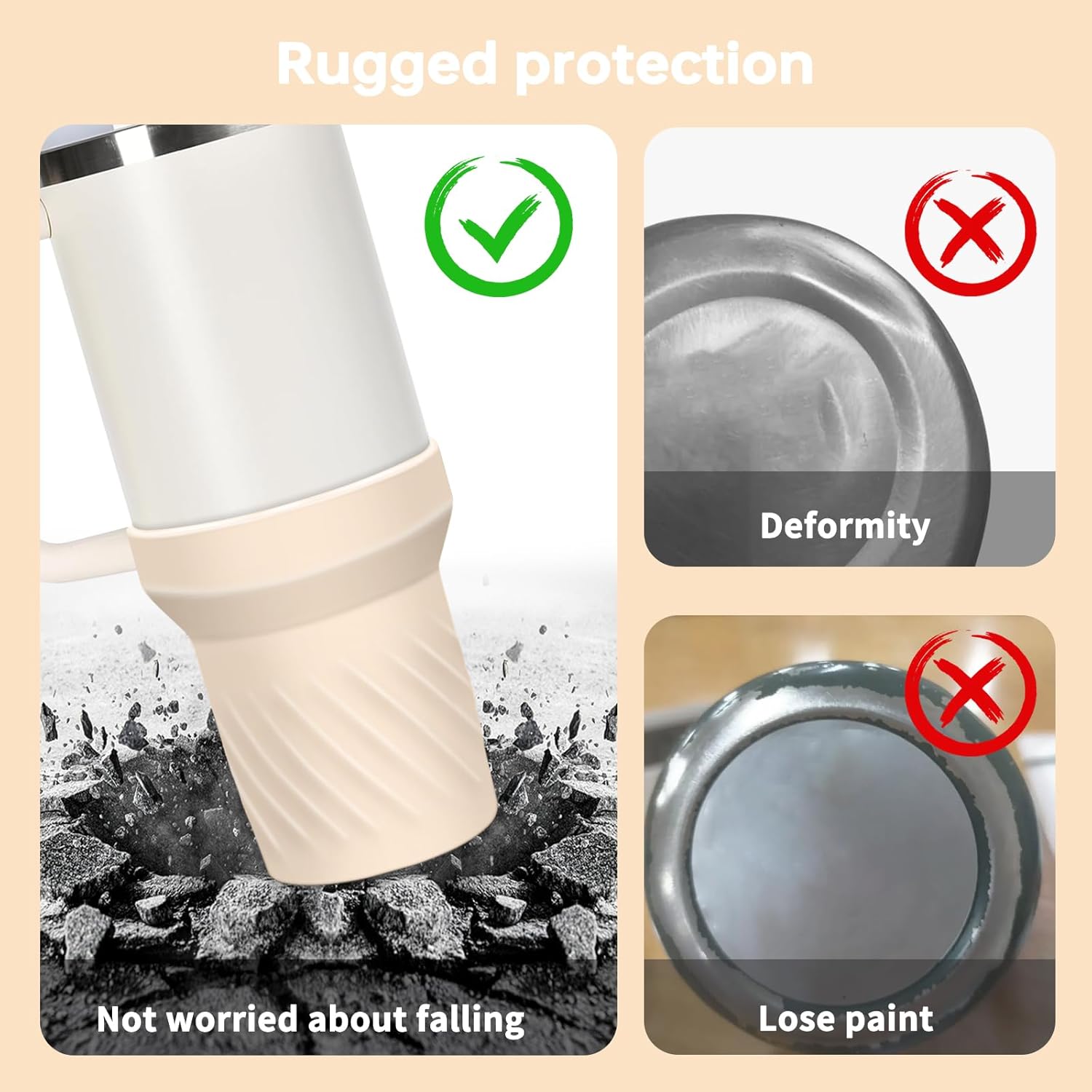 Funda de silicona para Stanley Cup de 40 onzas Quencher Adventure, funda de silicona para botas Stanley H2.0, reduce arañazos, funda protectora para