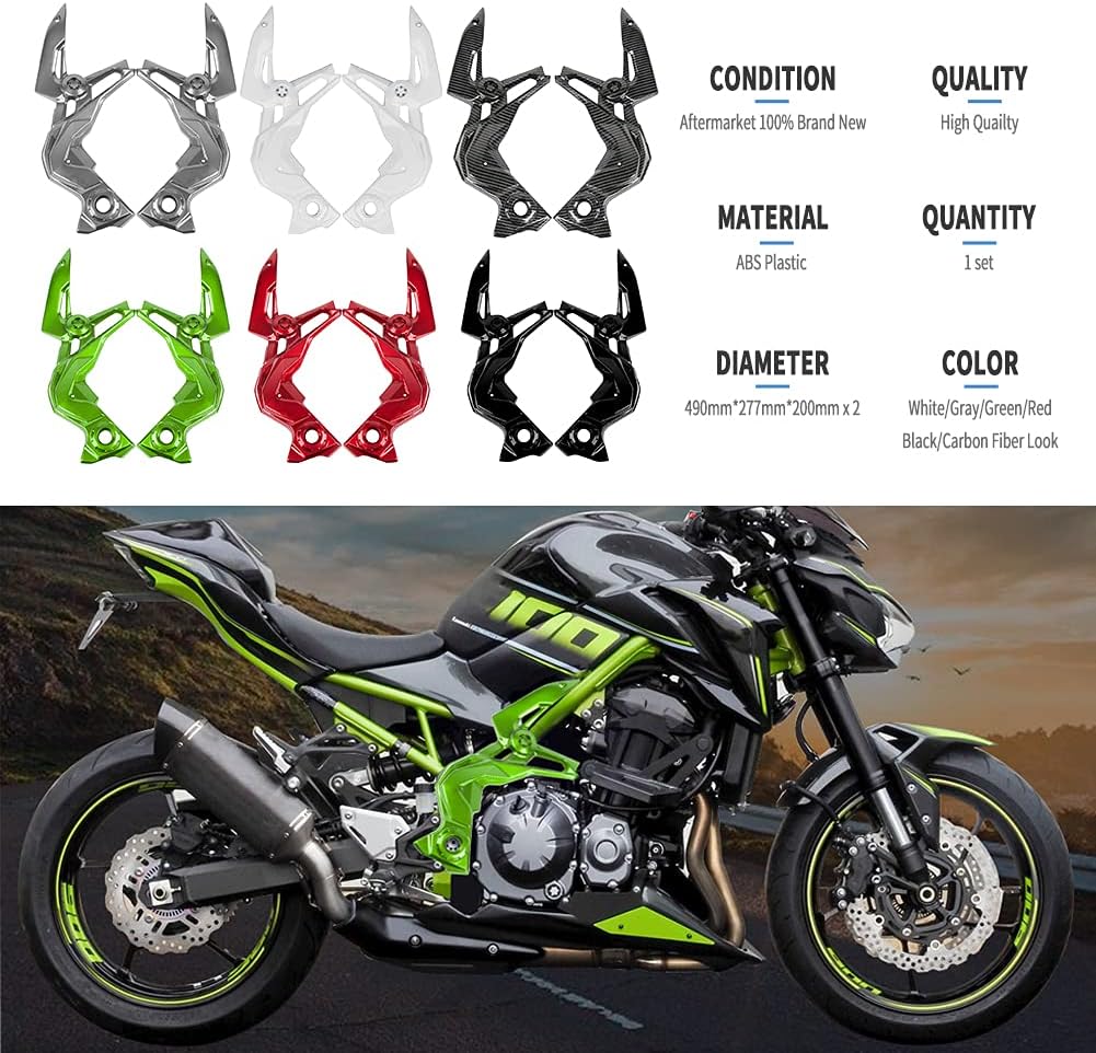 Cubierta lateral de marco de motocicleta para Z-900 ABS panel lateral protector de carenado Kit compatible con accesorios K-awasaki Z900 Z 900 2020