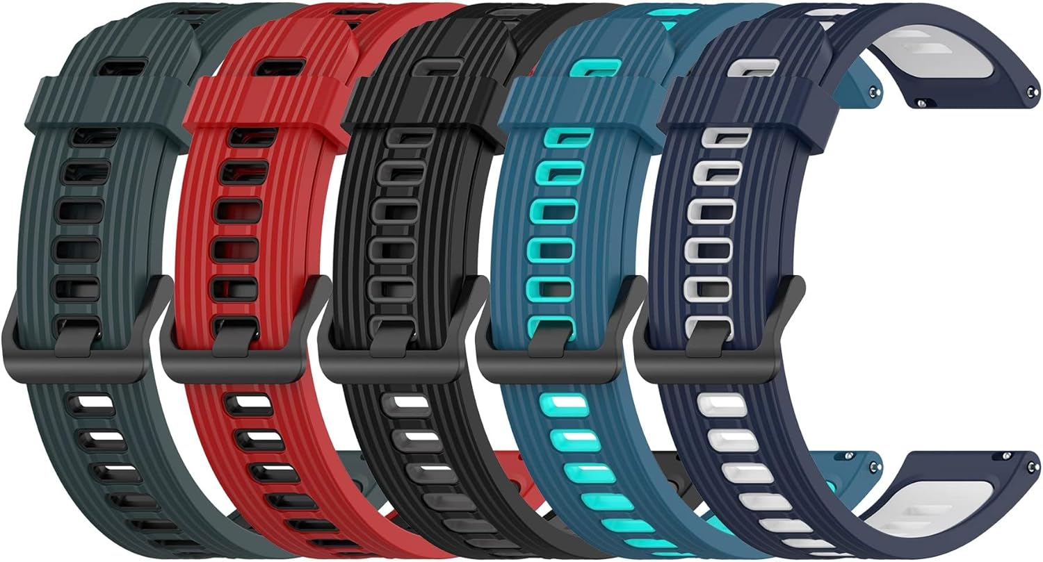 Chofit Correas de repuesto compatibles con Amazfit Bip 5BalanceCheetahGTR 4GTR 3 ProGTR 3, pulsera deportiva de silicona suave de liberación rápida