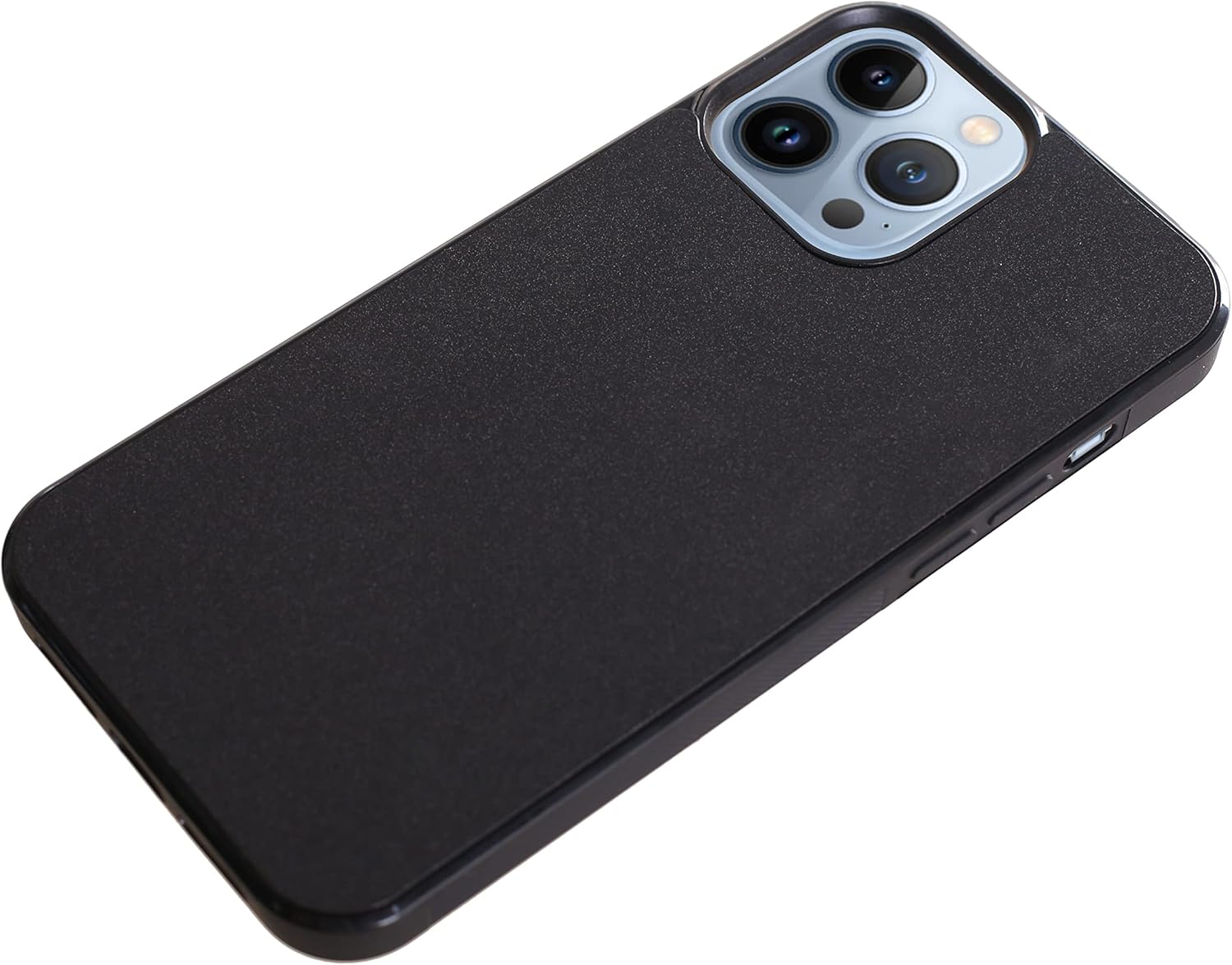 MONCABILE Funda que se adhiere a cualquier cosa gravedad cero caja del teléfono para iPhone 13 Pro Sticky Pluto Nano Succión Adhesivo Negro