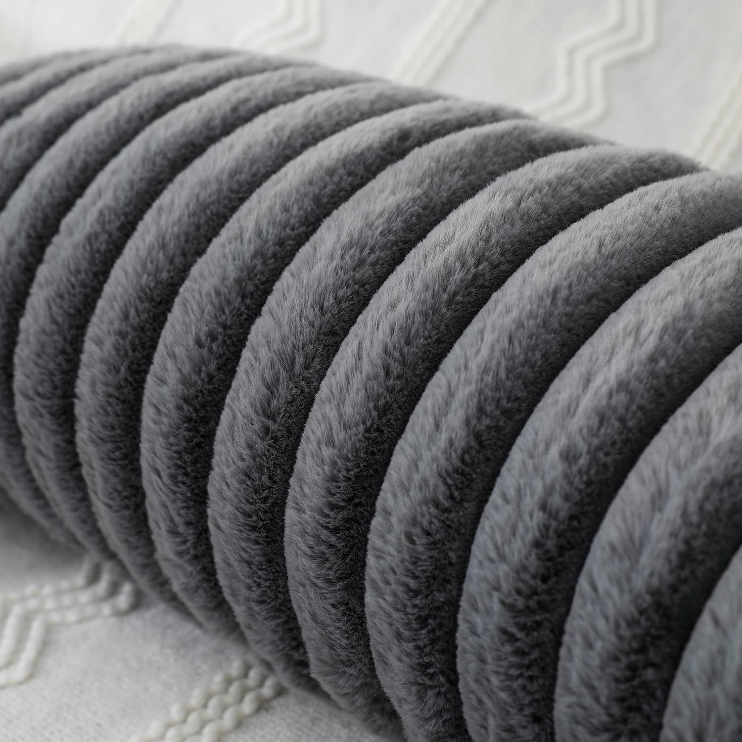 PANOD Fundas de almohada lumbar decorativas de piel sintética de 14 x 26 pulgadas, fundas de almohada lumbares largas y bohemias para cama, sofá,