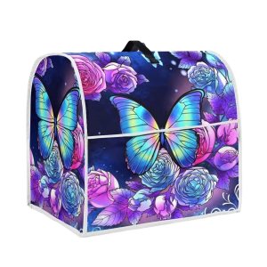 Hinthetall Fundas para batidora de pie de mariposa moradas compatibles con freidora de aire de 6 a 8 cuartos de galón, funda lavable a prueba de Hinthetall Fundas para batidora de pie de mariposa moradas compatibles con freidora de aire de 6 a 8 cuartos de galón, funda lavable a prueba de