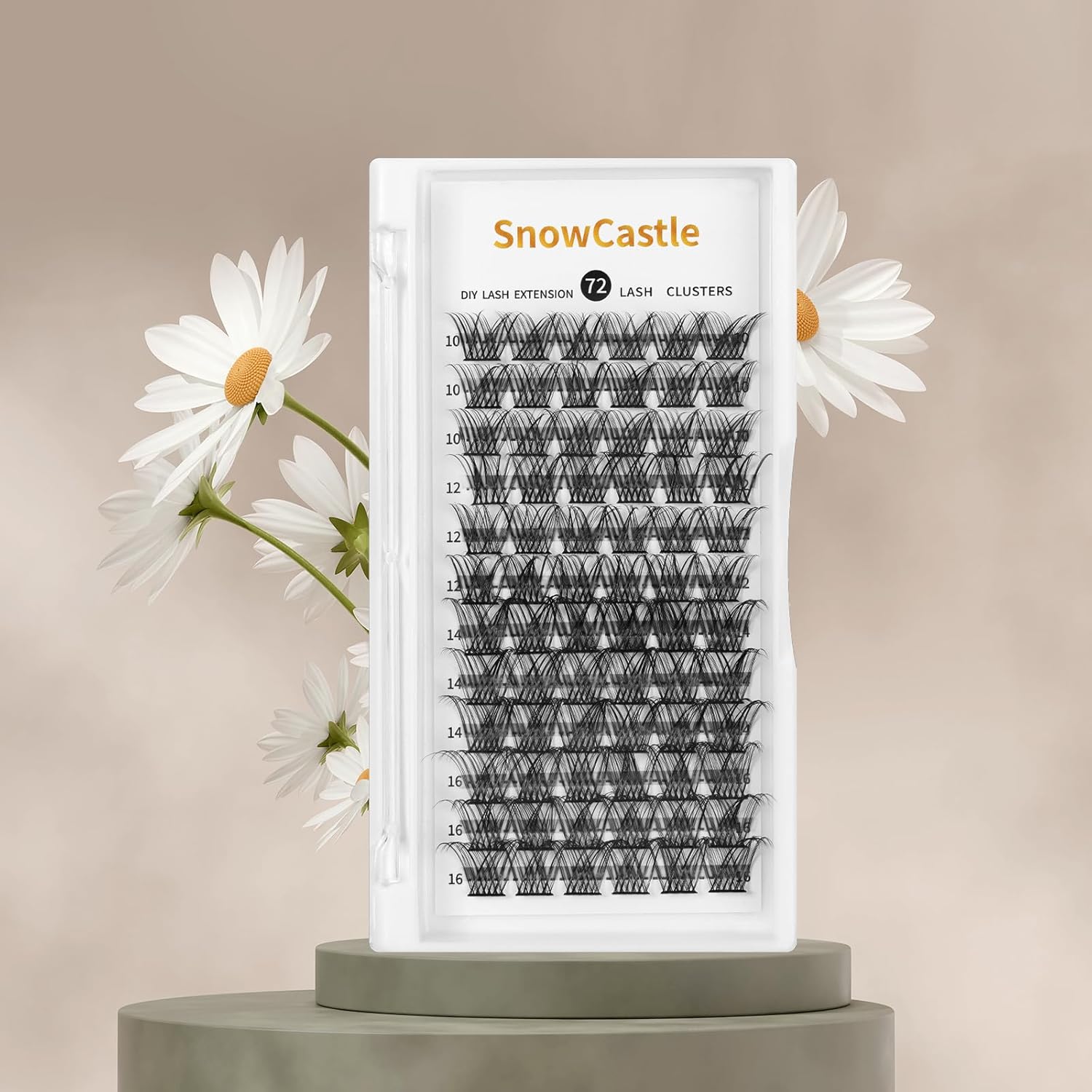snowcastle 72 extensiones de pestañas individuales de 0.35 a 0.630 pulgadas, rizado D C, 0.10, 0.70, 0.50, extensiones de pestañas de gato (SN02)