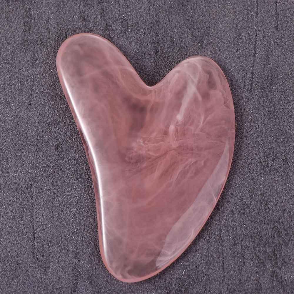 1 unids azul Gua Sha Herramientas faciales Masajeador corporal SPA resina raspado masaje herramienta de cuidado de la piel cara adelgazante