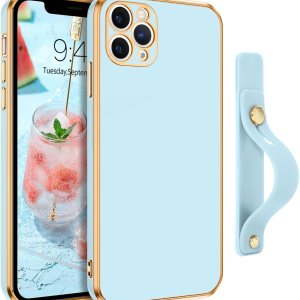 VENINGO Funda para iPhone 11 Pro Max, funda protectora para iPhone 11 Pro Max, ajuste delgado, suave con pulsera ajustable, resistente a los VENINGO Funda para iPhone 11 Pro Max, funda protectora para iPhone 11 Pro Max, ajuste delgado, suave con pulsera ajustable, resistente a los