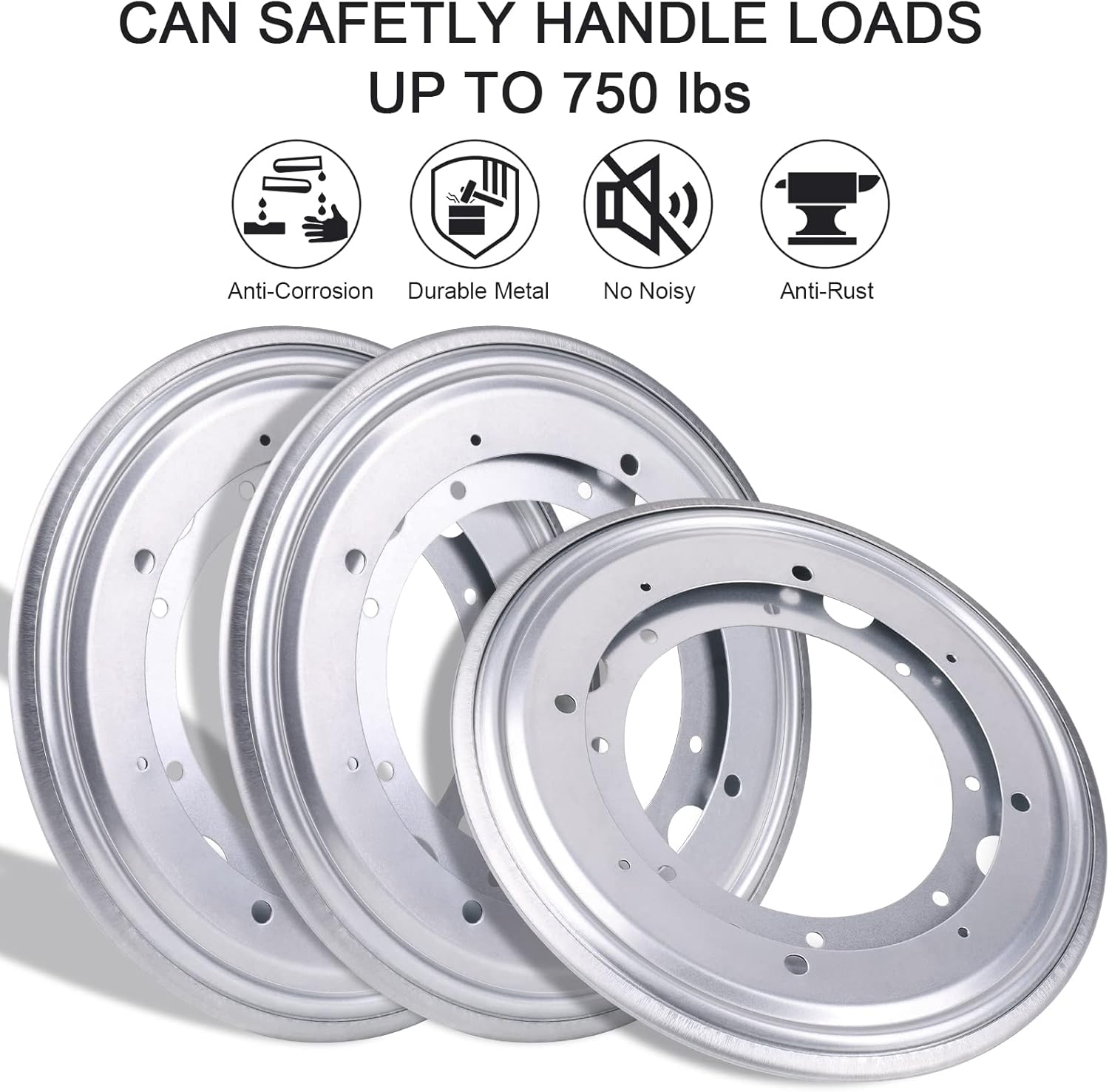 Lazy Susan Hardware – Juego de 3 placas giratorias de rodamiento de bolas de 9 pulgadas de grosor de 516 pulgadas de grosor, capacidad de 750