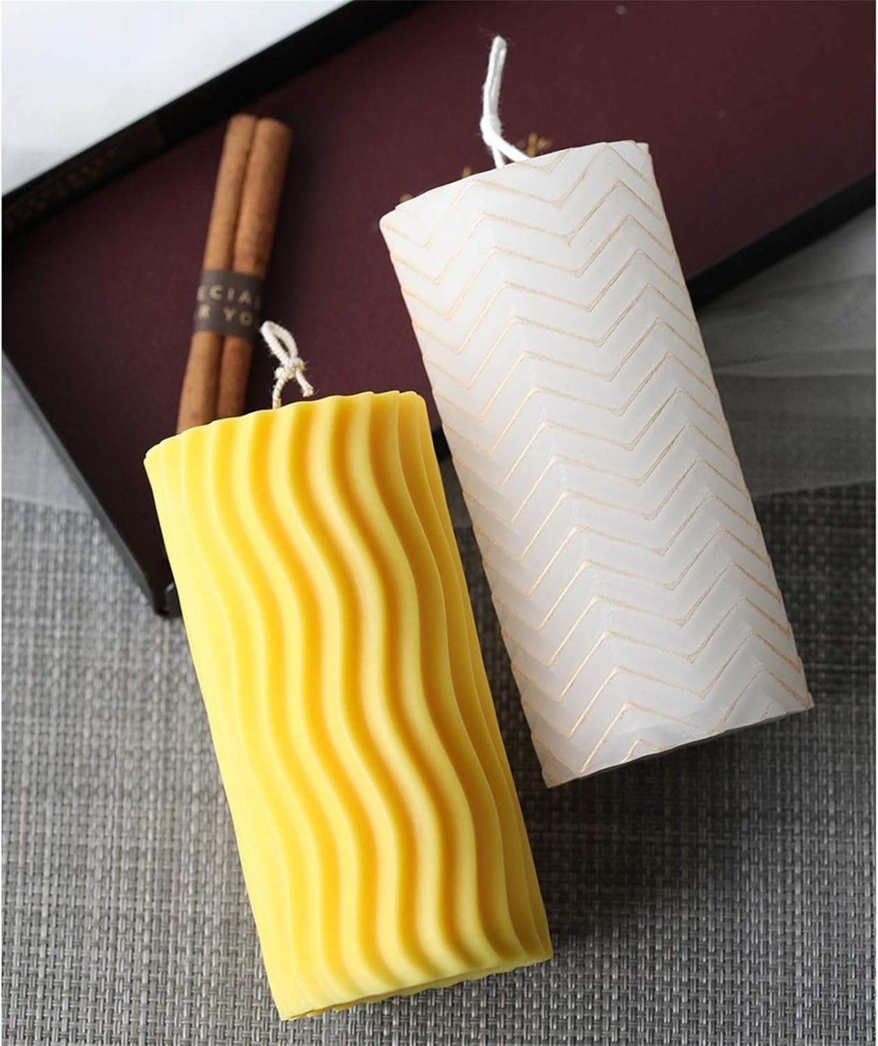 Moldes de silicona cilíndricos creativos, moldes para hacer velas, moldes de velas perfumadas de silicona para manualidades o moldes de jabón para