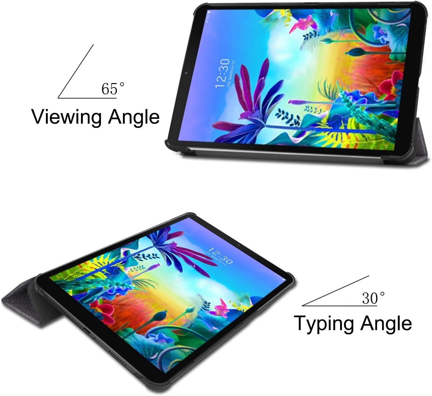 Funda para LG G Pad 5 10.1, funda inteligente con soporte triple y soporte delgado y ligero para LG G Pad 5 10.1 pulgadas Tablet 2019, modelo