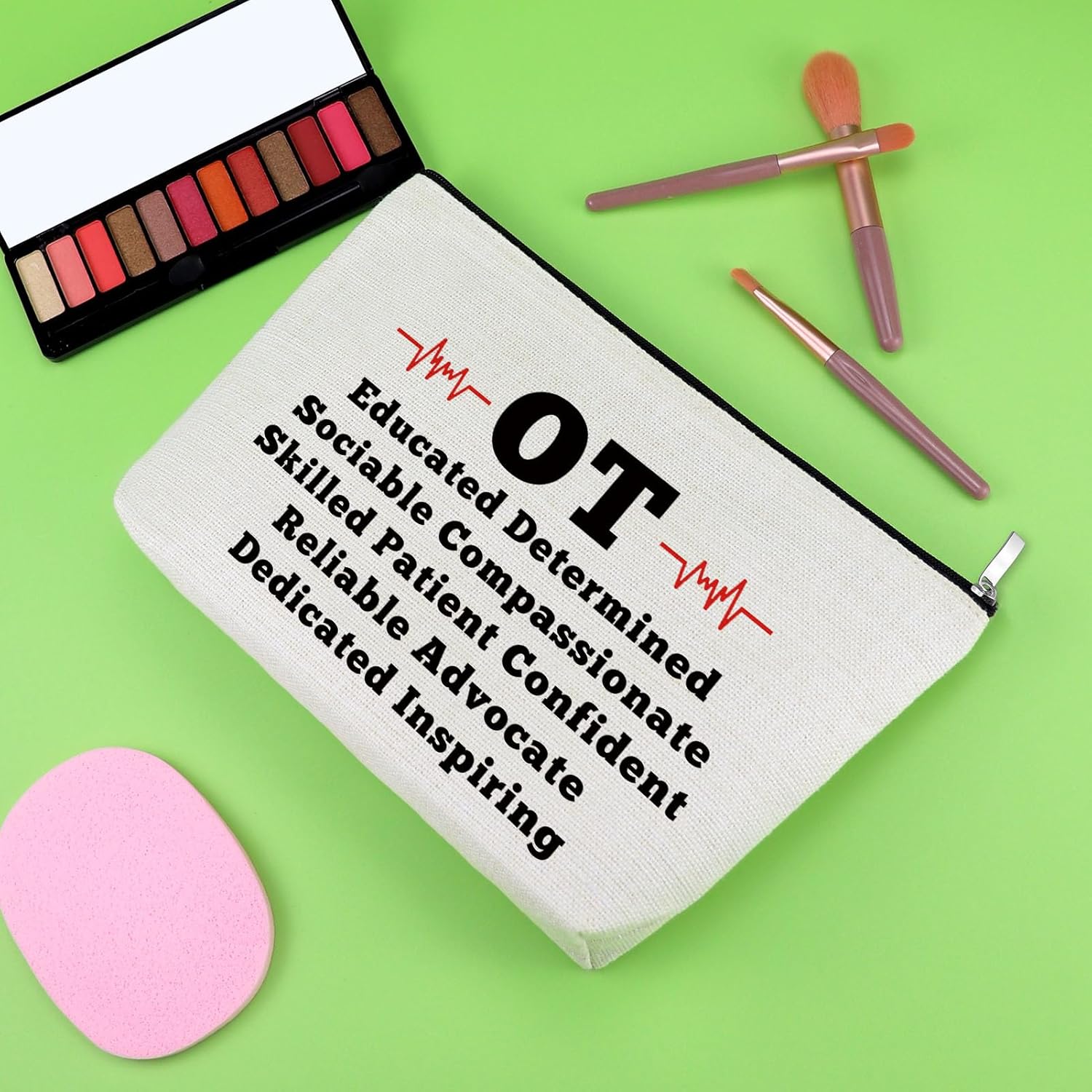 Bolsa de maquillaje para terapeuta ocupacional, regalo de asistente de terapeuta ocupacional, bolsa de cosméticos de agradecimiento para graduación,