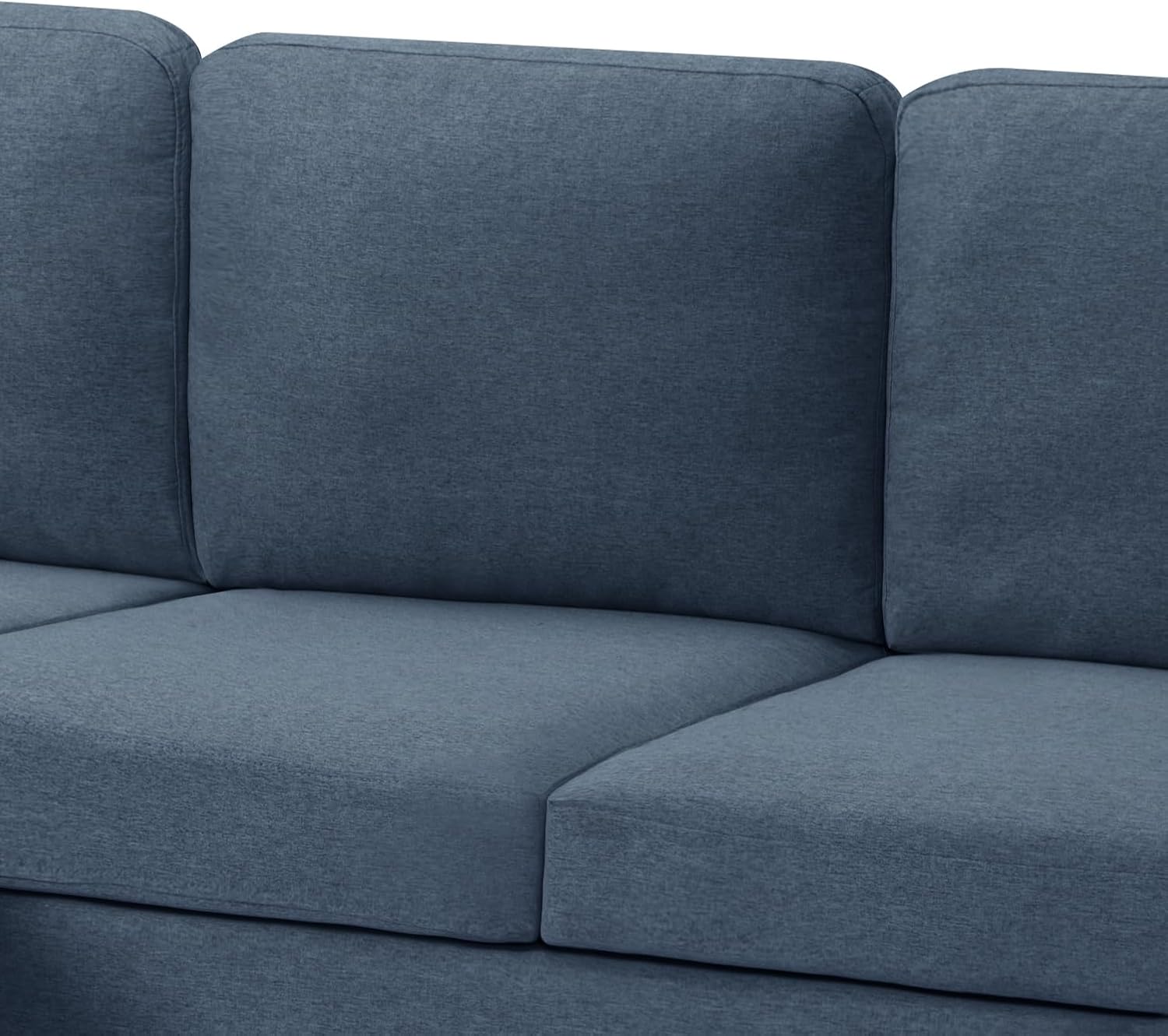 UBGO Sofá en forma de L de 79.5 pulgadas, sillón seccional orientado a la izquierda, sofás de tela moderna de 3 plazas con patas de metal dorado, 2