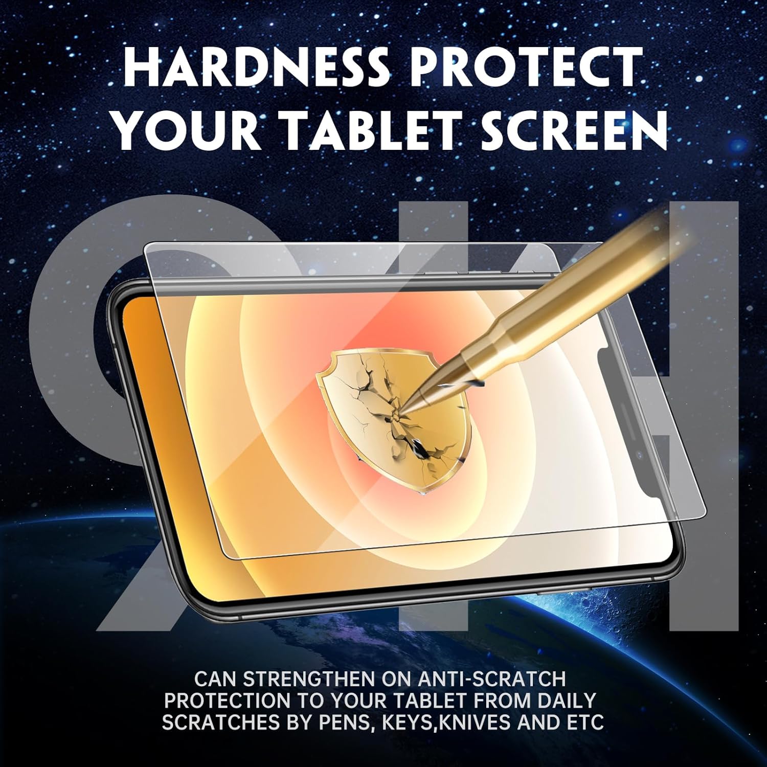 FAYOUCZ Paquete de 3 protectores de pantalla de vidrio compatibles con iPhone 12 Pro, película de vidrio templado de 6.1 pulgadas, antiarañazos,