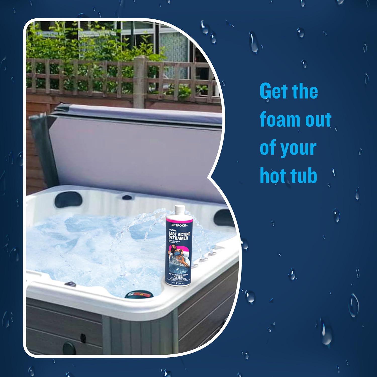 Antiespumante de spa para bañera de hidromasaje y bañera de hidromasaje, espuma antiespuma para los propietarios de jacuzzis para mantener la espuma