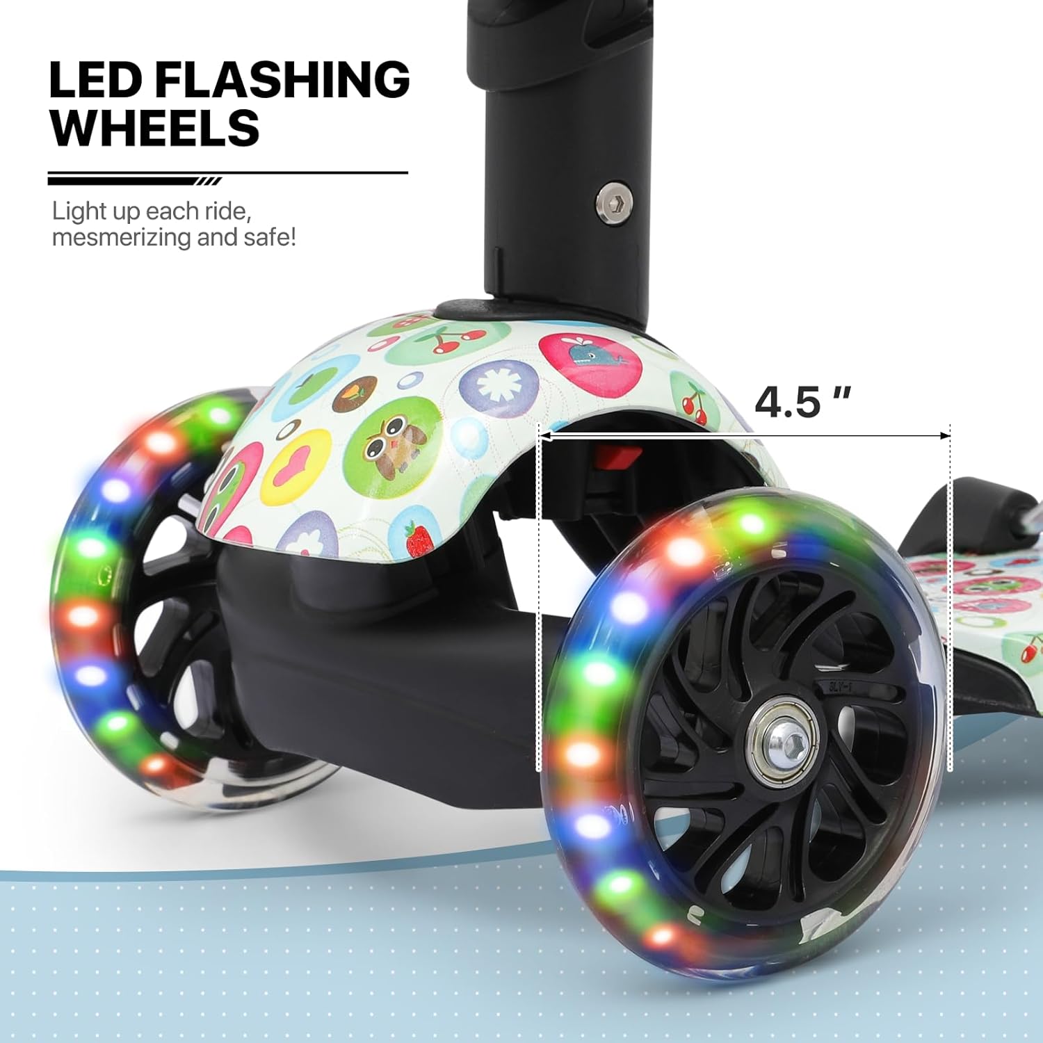 MADOG Toddler 3-Wheel Mini Scooters for Kids 3-5, 2-in-1 Height Adjustable Boys and Girls Scooter with Light Up Wheels