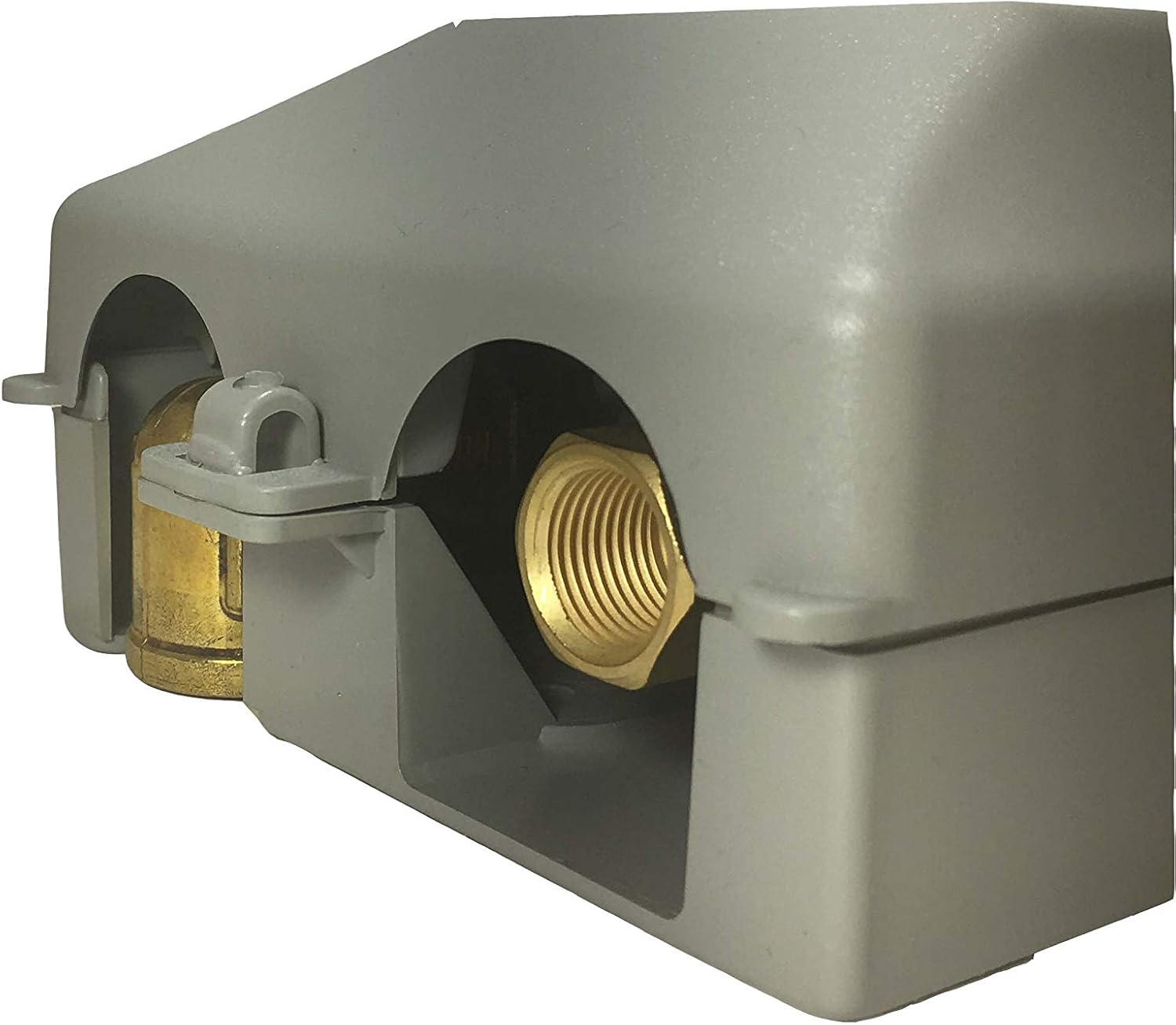Burnaby Manufacturing Ltd Enchufe de gas de PVC 2#, gris, 2 PSI, entrada NPT de 12″, salida de desconexión rápida de 38″