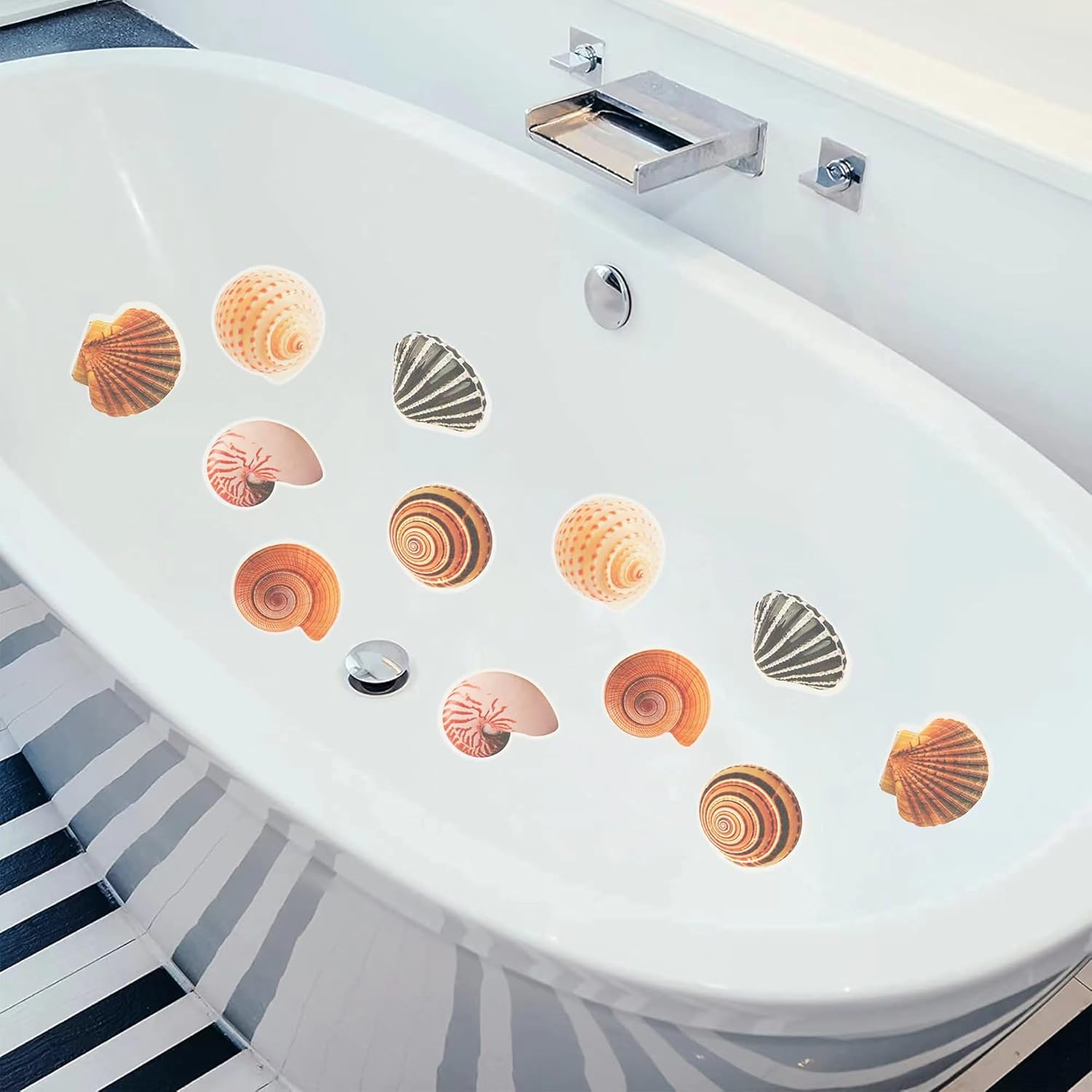 24 calcomanías antideslizantes para bañera, calcomanías antideslizantes para ducha, tiras de seguridad para niños, adhesivo fuerte para bañera, para