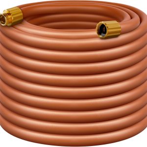 Worth Garden Hybrid Manguera de jardín de 100 pies, sin fugas, manguera de agua larga flexible y ligera de 58 pulgadas, accesorios de macho a hembra Worth Garden Hybrid Manguera de jardín de 100 pies, sin fugas, manguera de agua larga flexible y ligera de 58 pulgadas, accesorios de macho a hembra