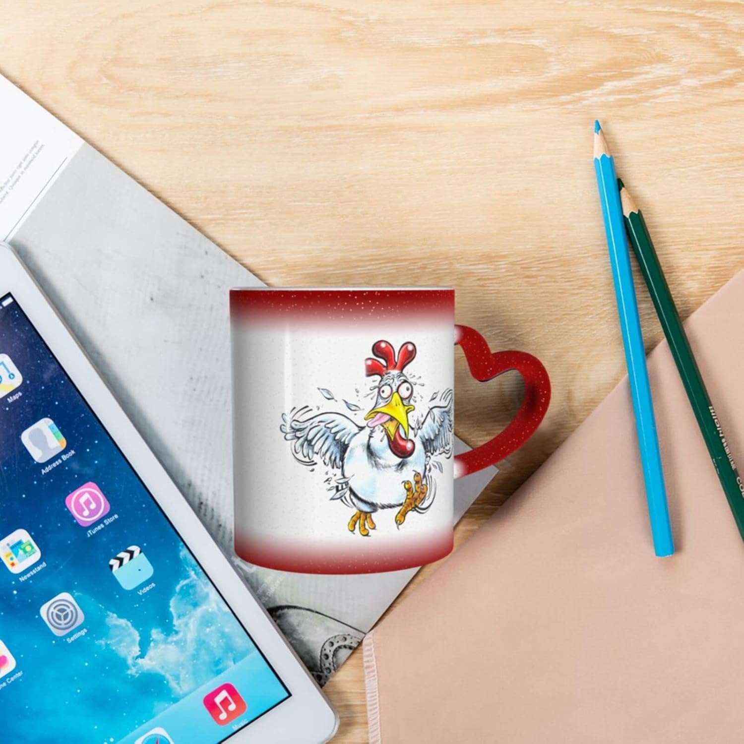 Funny Chicken Mug Coffee cup Tea cup Funny mug Unique ceramic mug for Present Idea Gifts